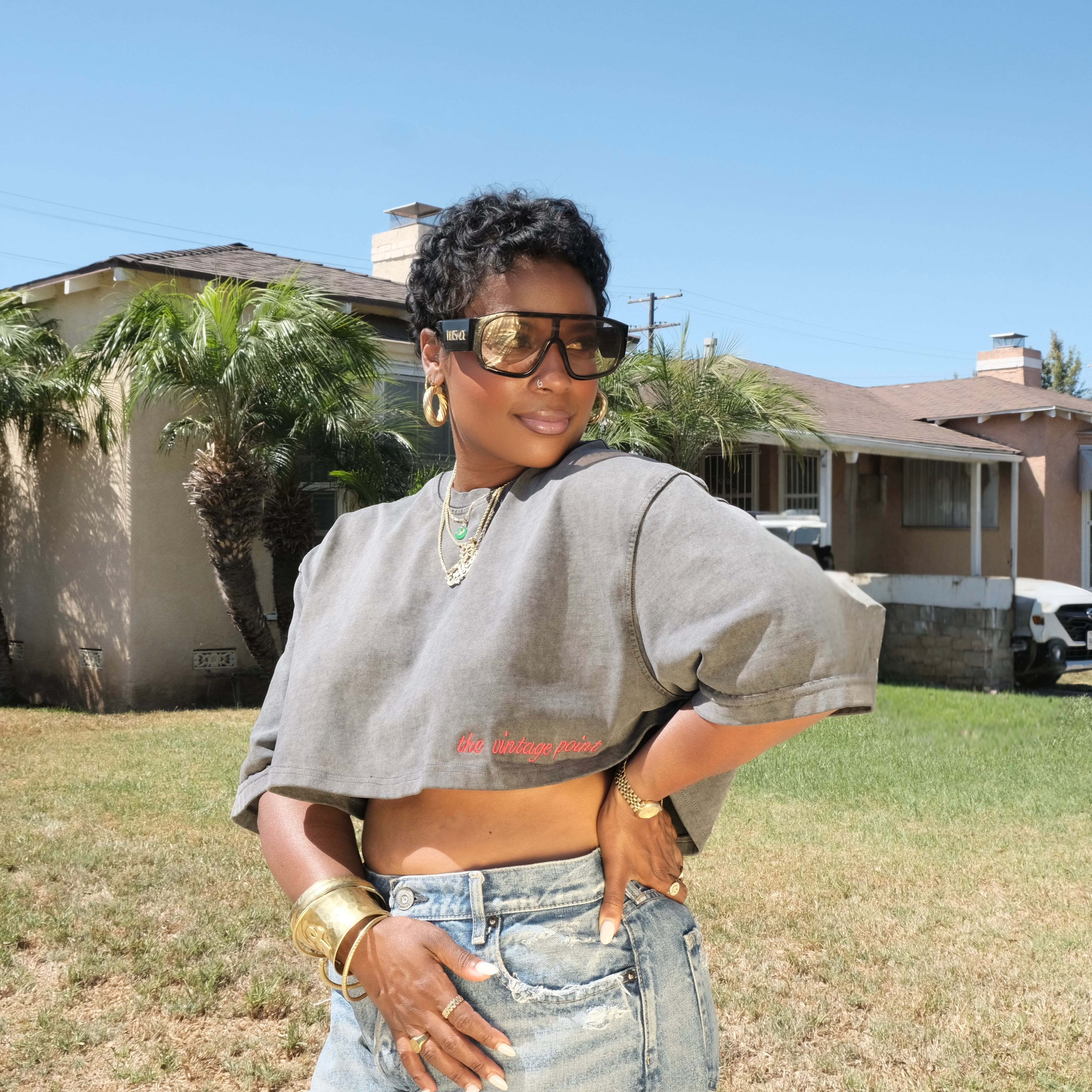 The Vintage Point Essential Crop Heavy Tee